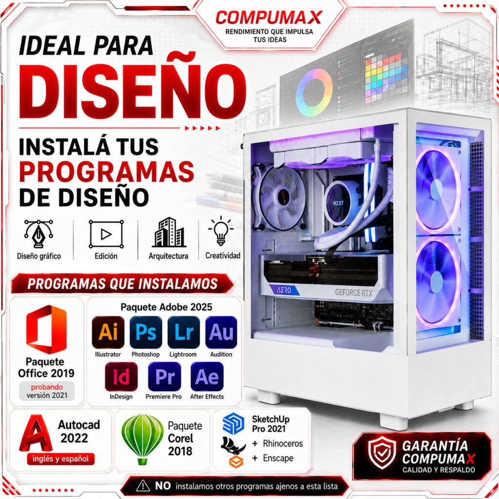 Pc Diseño Ryzen 7900x RTX 5060TI 12GB 1TB M.2 32GB